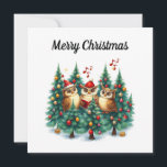 Rustikale Winterkiefernwälder Wandern Feiertagskarte<br><div class="desc">Frohe Weihnachten</div>