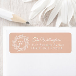 Rustikale Winterkleider-Monogram-Blush-Adresse