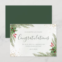 Rustikale Winterlandschaft Berries Pine Cone Weddi