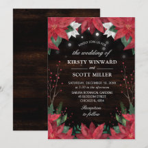 Rustikale Winterroter Hochzeit