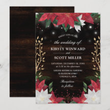 Rustikale Winterroter Hochzeit