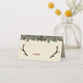Rustikale Winterurlaubsferien Pine Wedding Platzka Platzkarte