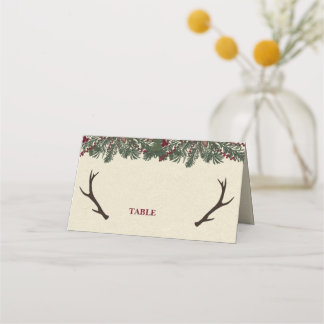 Rustikale Winterurlaubsferien Pine Wedding Platzka Platzkarte