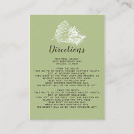 Rustikale Winterwaldkuchen Kiefernkiefer Hochzeit Begleitkarte