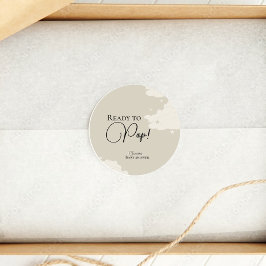 Rustikale Wolke Minimal Ready to Pop Babydusche Runder Aufkleber