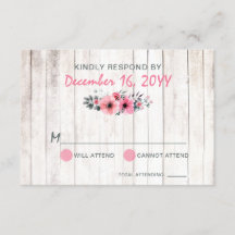 Rustikale Wood Floral Rose Country Wedding UAWG