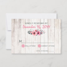 Rustikale Wood Floral Rose Country Wedding UAWG