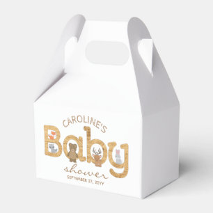 Rustikale Woodland Animals Kinderdusche Geschenkschachtel