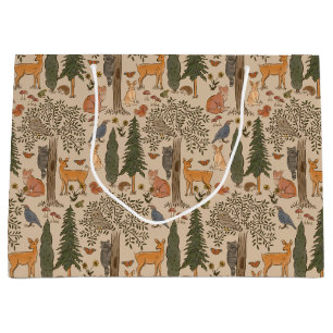 Rustikale Woodland Animals Kinderdusche Große Geschenktüte