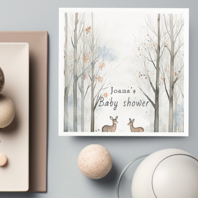 Rustikale Woodland Babydusche Serviette (Von Creator hochgeladen)