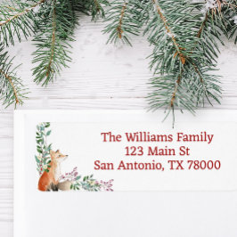 Rustikale Woodland Fox Holiday Rücksendeadresse