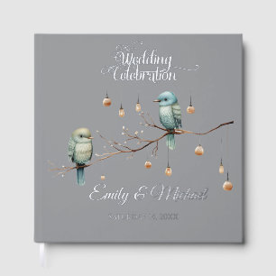 Rustikale Woodland Love Birds Romantische Hochzeit Gästebuch