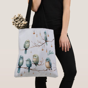 Rustikale Woodland Love Birds Romantische Hochzeit Tasche