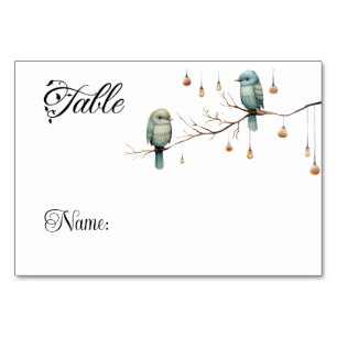 Rustikale Woodland Love Birds Romantische Hochzeit Tischnummer