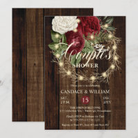 Rustikale Woodsy Lighted Wreath Couple Dusche