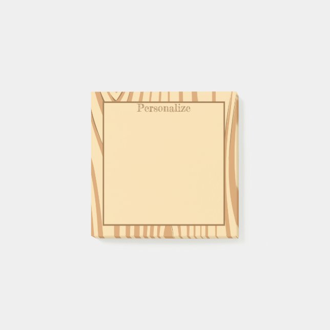 Rustikale Zedernholzplatte Post-it Klebezettel (Vorderseite)