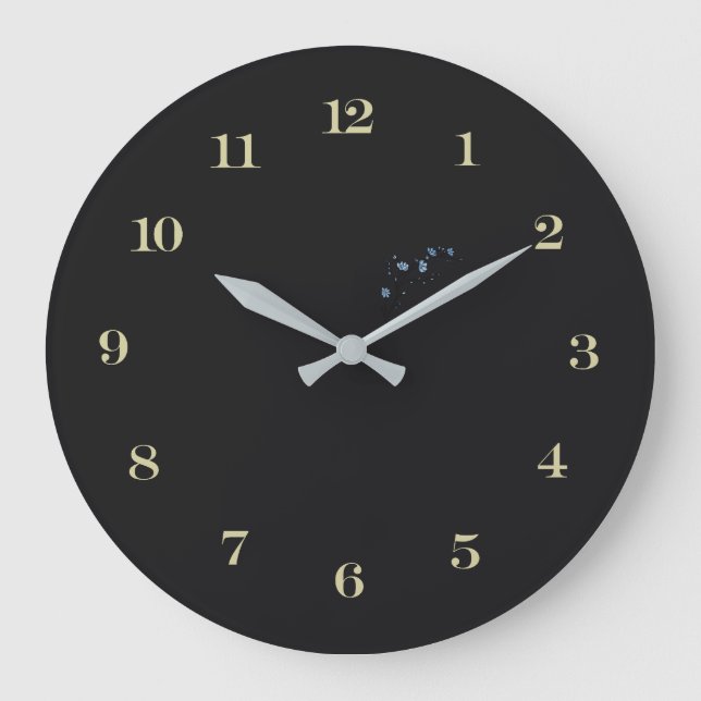 Rustikale, zeitgenössische Rundwand-Uhr Große Wanduhr (Vorderseite)