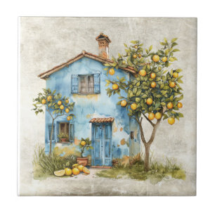 Rustikale Zitrone Shabby Chic Cottage Keramik Fliese