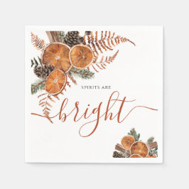 Rustikale Zitrusfrüchte und Pinienwälder Serviette