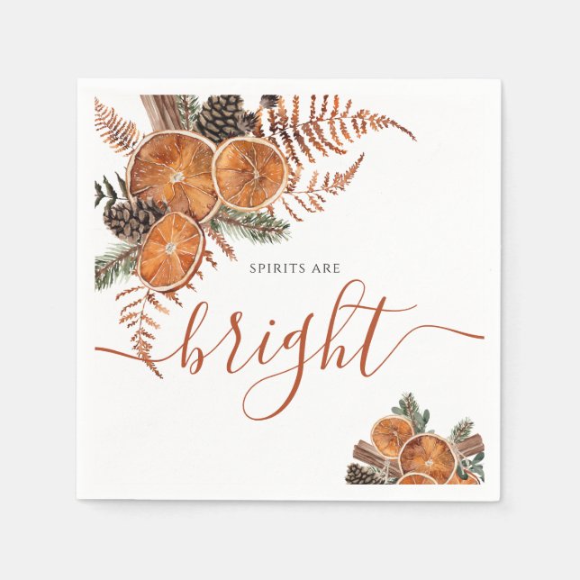 Rustikale Zitrusfrüchte und Pinienwälder Serviette (Vorderseite)