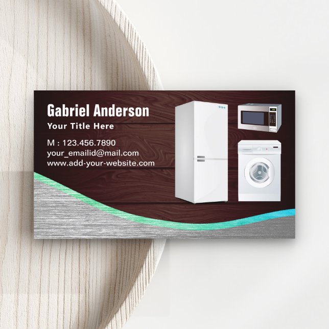 Rustikale Zuhause-Geräte aus Holz Visitenkarte (Von Creator hochgeladen)