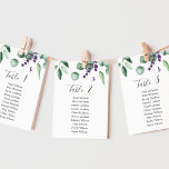 Rustikale, zweiseitige Kartenkarten für Sitze Tischnummer<br><div class="desc">Diese rustikale Lavendel mit doppelseitiger Sitzkarte eignet sich perfekt für eine einfache und elegante Hochzeit im Freien. Das Blumendesign zeichnet sich durch Aquarelleukalyptus-Blätter und Grünpflanzen mit lila Wildblumen aus. Passen Sie Ihre Tischnummer individuell an und fügen Sie sie Ihrem Warenkorb hinzu.</div>