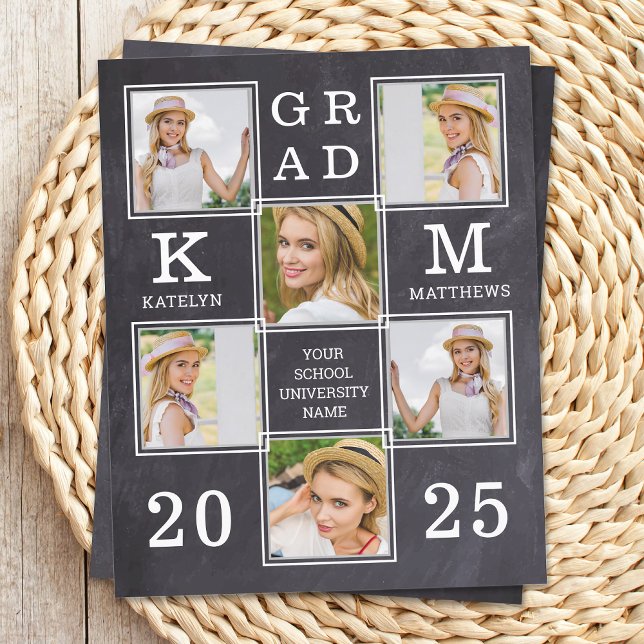 Rustikaler Abschluss 6 Foto Einladung (Von Creator hochgeladen)