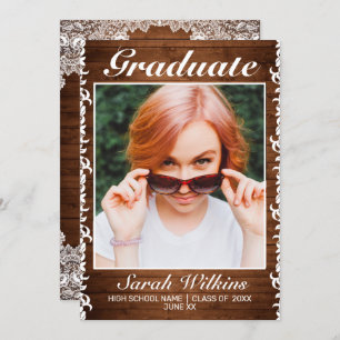 Rustikaler Abschluss aus Holz und Weißspitzen Ankündigung