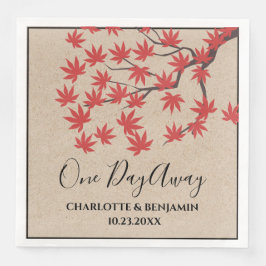 Rustikaler Ahornbaum Herbst Probe Serviette