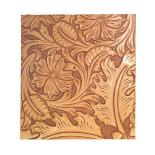 rustikaler, altes Westkuppelleder Western Notizblock