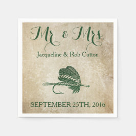 Rustikaler Angelfreund Hochzeit von Napkins Serviette