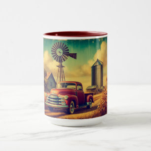 rustikaler/antiker LKW auf dem Bauernhof Tasse
