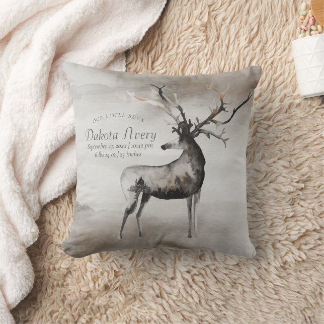Rustikaler Antler | Äthereal Woodland Boy Babystaa Kissen (Decke)