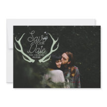 Rustikaler Antler Save the Date