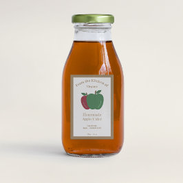 Rustikaler Apfelwein Flaschenetikett Weinetikett