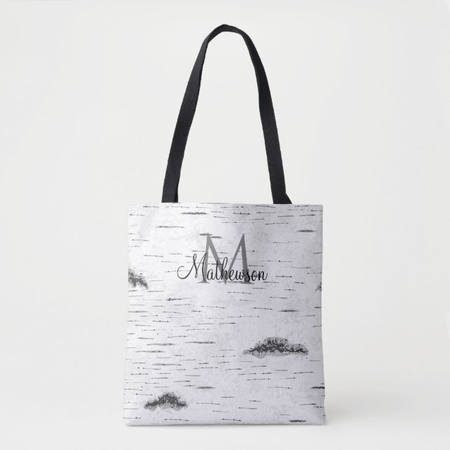 Rustikaler Aspen Bark Tree Tote Beutel Tasche (Vorderseite)