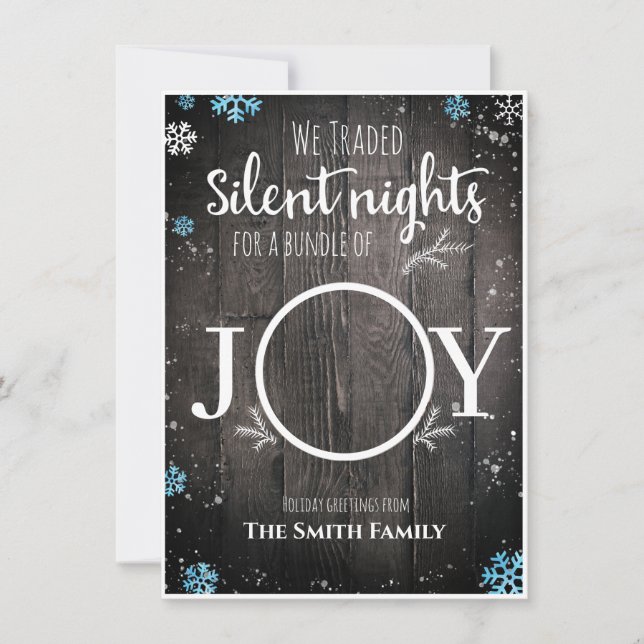 Rustikaler Baby Weihnachten (Vorderseite)