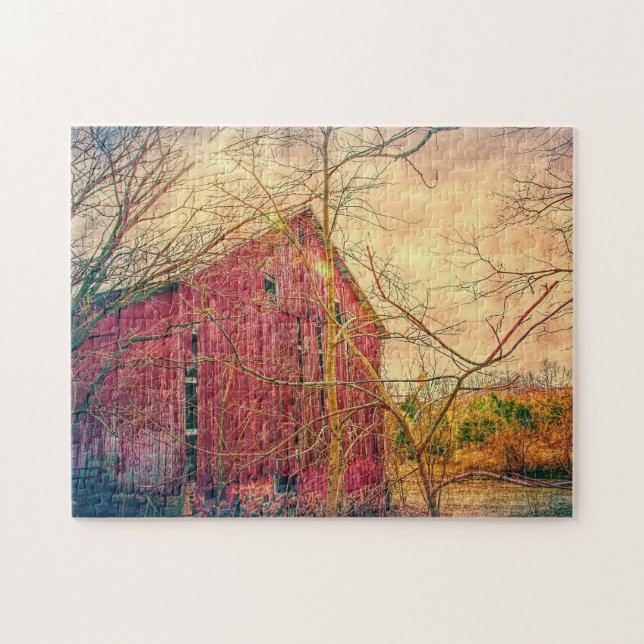 Rustikaler Barn Ohio. Jigsaw Puzzle (Horizontal)