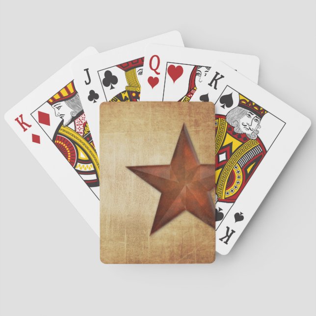 Rustikaler Barstern Spielkarten (Rückseite)
