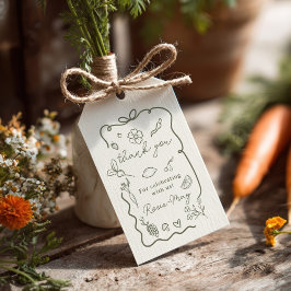 Rustikaler Bauer-Markt für die lokale Babydusche Geschenkanhänger