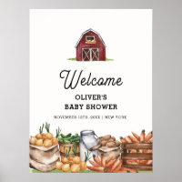 Rustikaler Bauernhof Barnyard Veggie Baby Dusche W