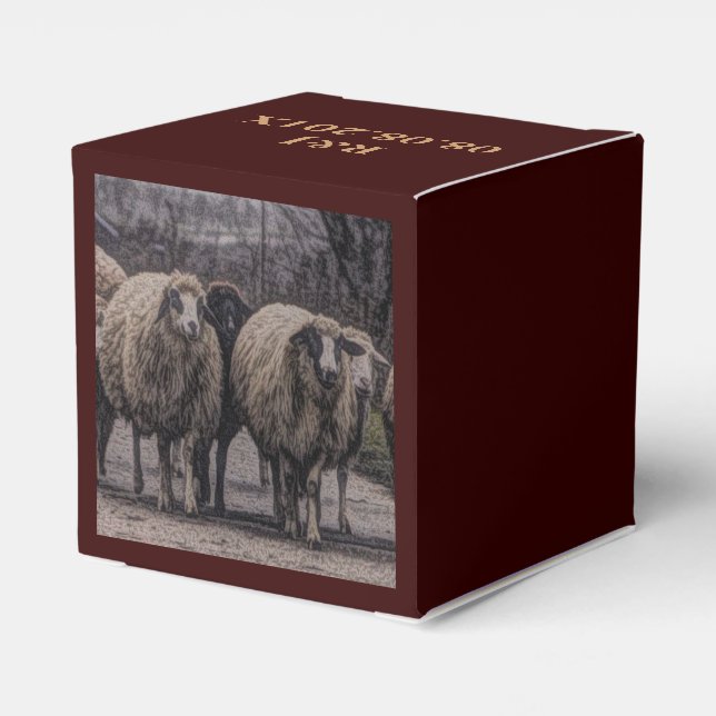 Rustikaler Bauernhof Geschenkschachtel (Rückseite)