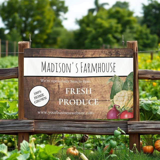 Rustikaler Bauernhof produziert Farm Business Bann Banner (Von Creator hochgeladen)