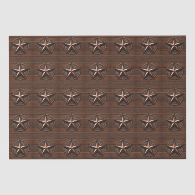 Rustikaler Bauernhof Western Country Star Decoupag Seidenpapier (Vorderseite)