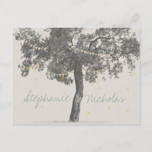 Rustikaler Baum, der Save the Date Karten Wedding