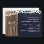 Rustikaler Baum geschnitzte Einladung<br><div class="desc">Rustikaler Baum schnitzte die Herz-Nacht,  die Invitation.Customize für jedes mögliches Ereignis Wedding ist.</div>