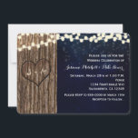 Rustikaler Baum geschnitzte Einladung<br><div class="desc">Rustikaler Baum schnitzte die Herz-Nacht,  die Invitation.Customize für jedes mögliches Ereignis Wedding ist.</div>