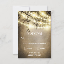 Rustikaler Baum-Hochzeitskarte für Vintage Länder RSVP Karte