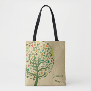 Rustikaler Baum Teen Godtochter Personalisiert Tasche