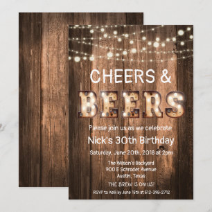 Rustikaler Beifall und Bier-Einladung Einladung